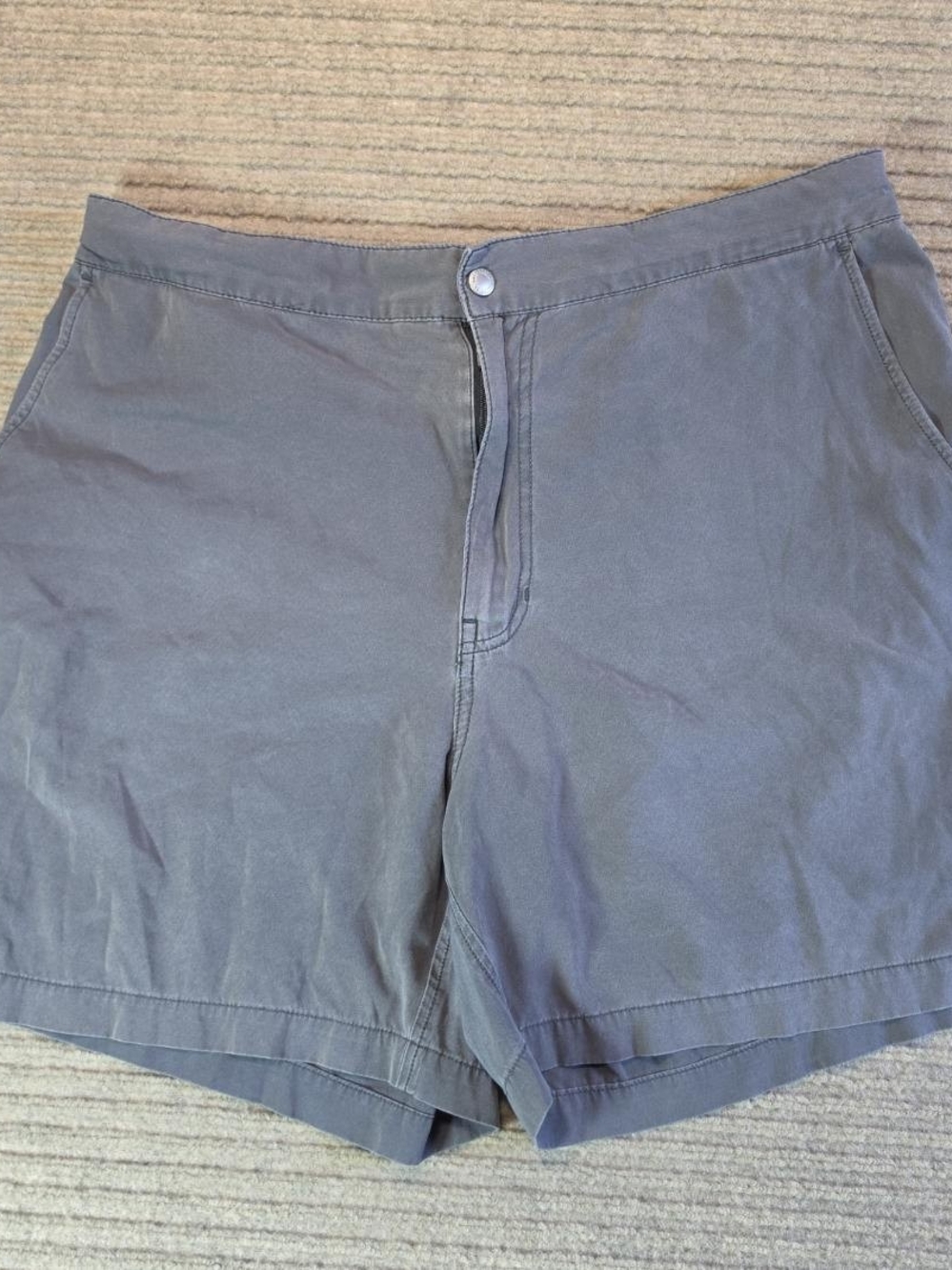 Buck Mason Deck Shorts Mens 38 Gray Chino Quick Dry 8" Elastic Waist Stretch
